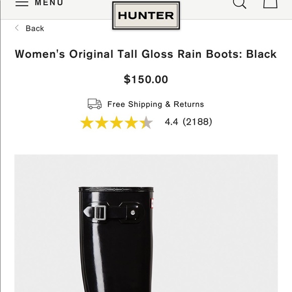 ✨Tall gloss hunter rain boots! Brand new✨ - Picture 4 of 12